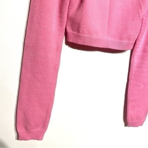 Blue Blush Pink Keyhole Sweater Long Sleeve Top Mock Neck NWT Medium - Picture 5 of 8